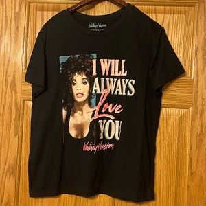 Whitney Houston Tshirt, Black, Large